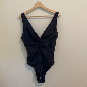 NWT H@M Gray One Piece Swimsuit Size Large
